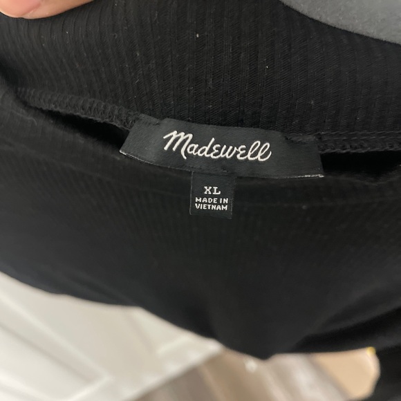 Madewell Dress Size XL Black Long Sleeve Stretch Fitted - Picture 3 of 3